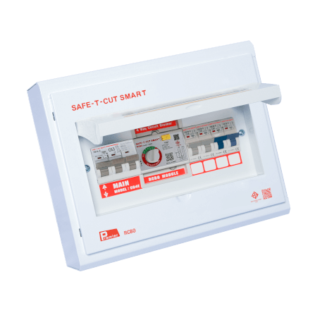ชุดตู้คอนซูมเมอร์ 4 ช่อง เบรคเกอร์ กันดูด 63 แอมป์ เซฟ-ที-คัท สมาร์ท รุ่น PREMIER RCBO_2